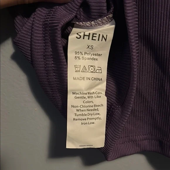 Purple Ribbed Tank Top - Picture 2 of 2